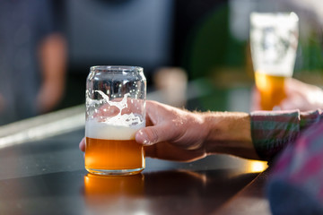 Enjoying A Craft Beer At A Brew Pub