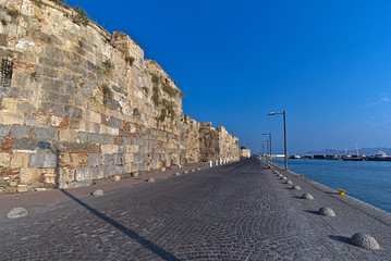 An old fort with a harbor on the island of Kos