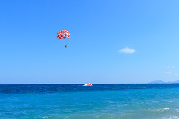 Beautiful turquoise sea in Kemer, Turkey.