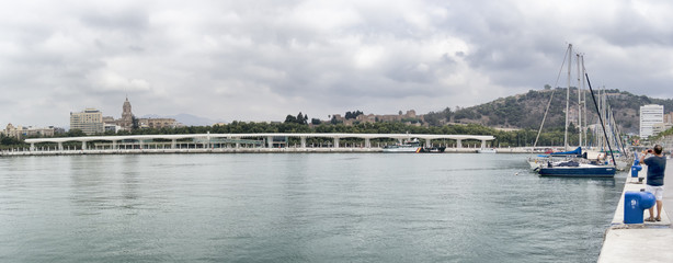 View on the port of Malaga, Andalusia - Spain