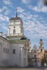 Fototapeta na wymiar City Hall in the historical center of Minsk city.