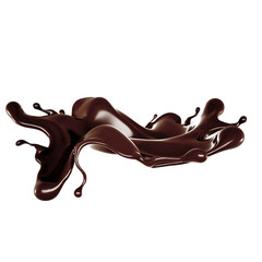 A splash of chocolate. 3d illustration, 3d rendering.