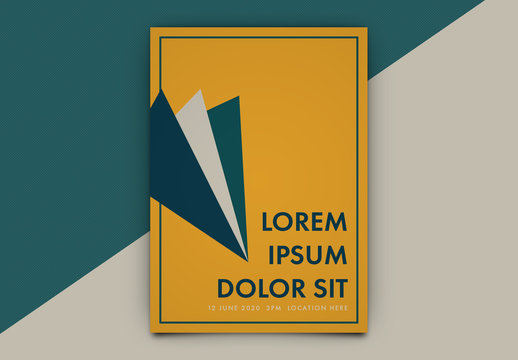 Event Flyer Layout with Triangular Elements