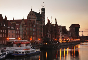 Dluga embankment in Gdansk. Poland