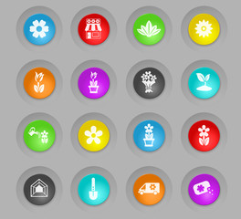 flowers icon set