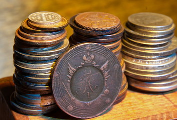 Old coins and money.Collection.Russian Empire