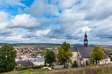 Panorama miasta Chęciny, Świętokrzyskie	