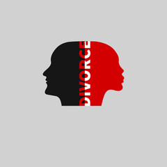 Vector divorce icon 