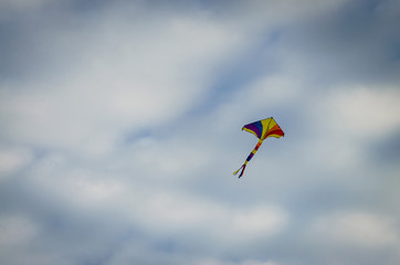 Fototapeta na wymiar flying kite in the sky
