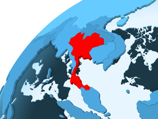 Fototapeta premium Thailand on blue globe