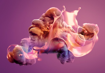 Fototapeta na wymiar Colorful smoke. 3d illustration, 3d rendering.