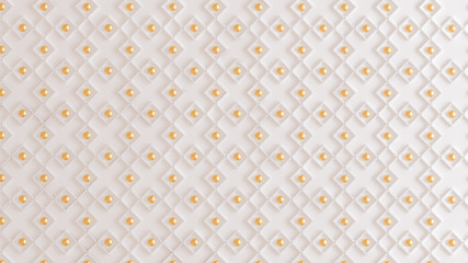Architectural, interior pattern, white, yellow, gold texture wall. 3d illustration, 3d rendering.