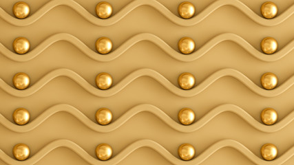 Architectural, interior pattern, white, yellow, gold texture wall. 3d illustration, 3d rendering.