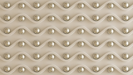 Silver architectural, interior pattern, white wall texture. 3d illustration, 3d rendering.