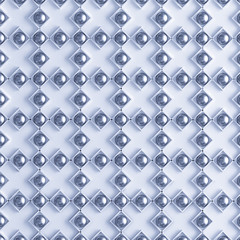 Architectural, interior pattern, blue and metal texture wall. 3d illustration, 3d rendering.