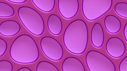 Purple texture background with relief and circles. 3d illustration, 3d rendering.