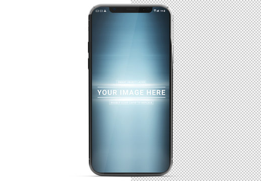 Smartphone Mockup Isolated on White Background