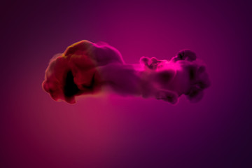 Beautiful red background with pink smoke. 3d illustration, 3d rendering.