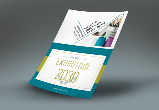 Flyer Layout with Angled Text