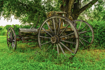 Fototapeta na wymiar Old Wooden Wagon