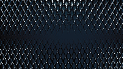 Black geometric background with relief. 3d illustration, 3d rendering.