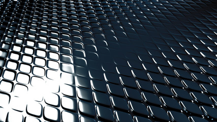 Black geometric background with relief. 3d illustration, 3d rendering.