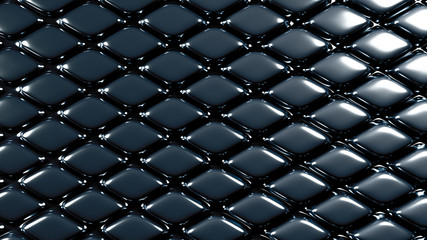 Fototapeta premium Black geometric background with relief. 3d illustration, 3d rendering.