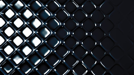 Black geometric background with relief. 3d illustration, 3d rendering.