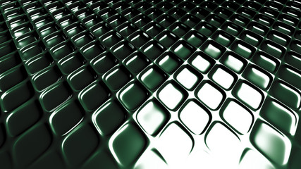 Naklejka premium Green geometric background with relief. 3d illustration, 3d rendering.