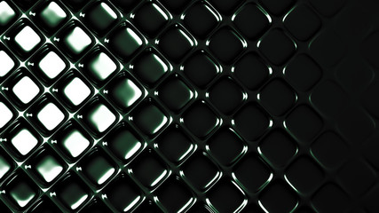 Green geometric background with relief. 3d illustration, 3d rendering.
