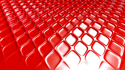 Obraz premium Red geometric background with relief. 3d illustration, 3d rendering.