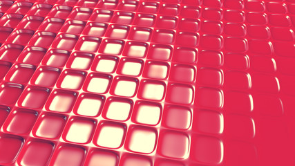 Obraz premium Pink geometric background with relief. 3d illustration, 3d rendering.