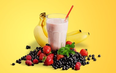 Fruit Smoothie Isolated on a White Background