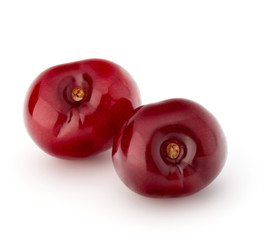 Sweet cherry berries isolated on white background cutout