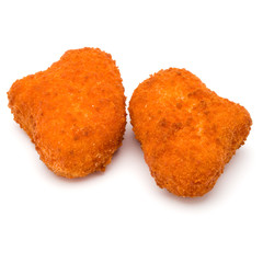 Crispy Chicken nuggets isolated on white background