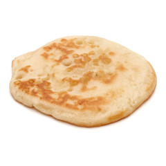 One pancake isolated on white background cutout.
