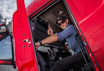 Truck Driver Thumb Up