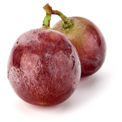 Red grape berry bunch isolated on white background cutout