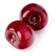 Sweet ripe cherry isolated on white background cutout