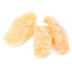 shredded parmesan cheese isolated on white background cutout