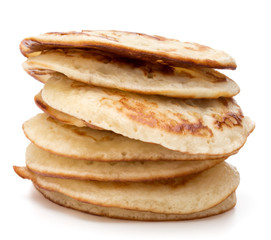 Pancakes  stack on white background