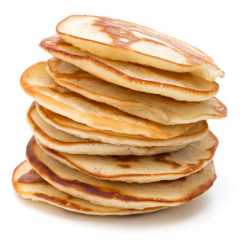 Pancakes  stack on white background