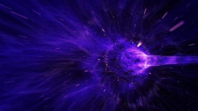 Animation of the amazing journey through the wormhole to another galaxy.