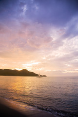 Naklejka na ściany i meble sunset in guanacaste costa rica