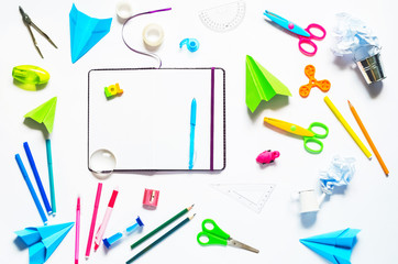 school supplies are colorful bright and high-quality. school