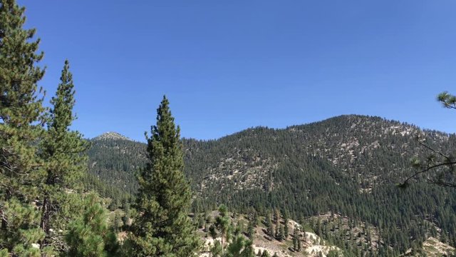 A view of the mountains of California on a summer day.  	