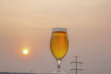 Frosty and detailed beer glass