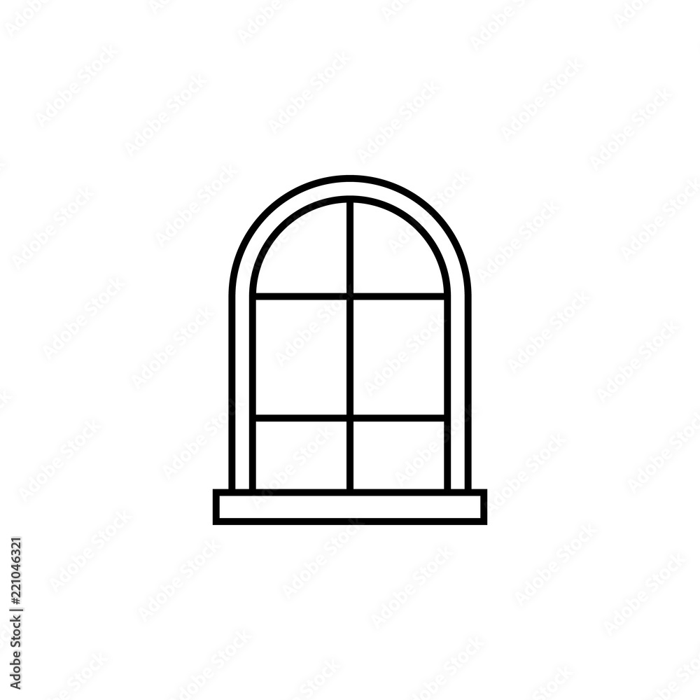 Poster window icon. element of architecture icon for mobile concept and web apps. thin line window icon can