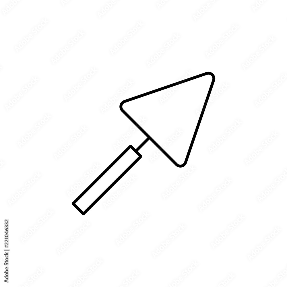 Poster putty knife icon. element of architecture icon for mobile concept and web apps. thin line putty knif