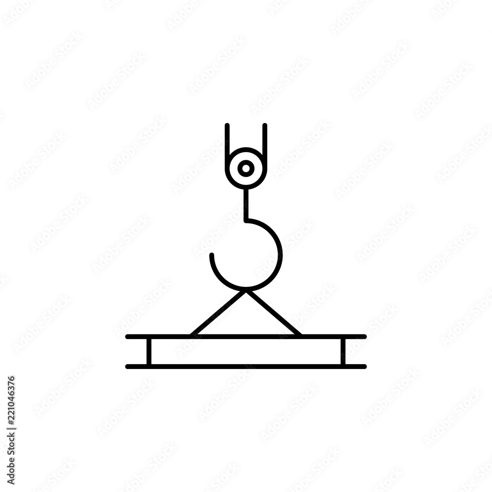 Poster crane icon. element of architecture icon for mobile concept and web apps. thin line crane icon can b